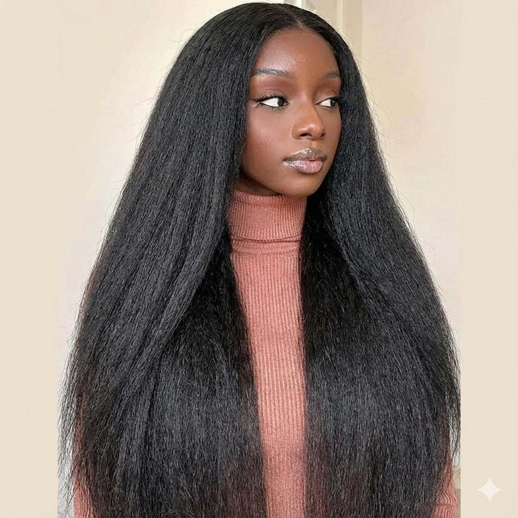 Yaki Straight Human Wig - Glueless, Ready to Wear