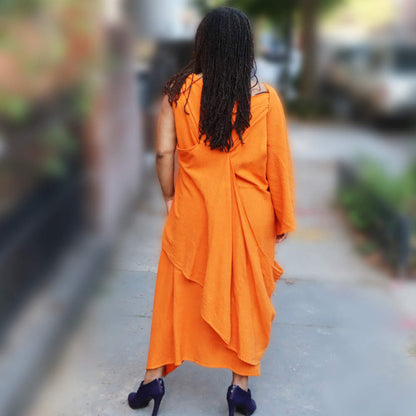 Moroccan Magic Dress Midi Orange One Size