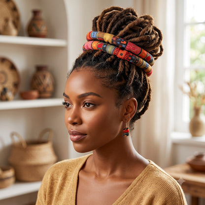 Moldable Hair Tie for Locs, Dreadlocks and Updos - Ponytail holder vor Locs &amp; Braids 