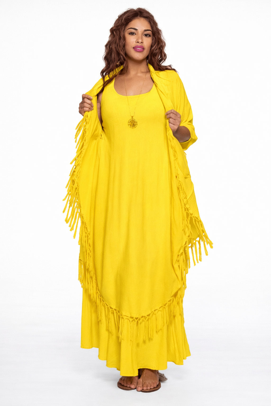 Marokkaanse magische jurk met franje van klein tot 5X