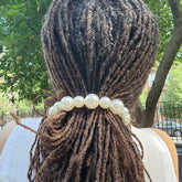 Pearls Scrunchie for Bantus, Locs, Sisterlocks and Braids Success