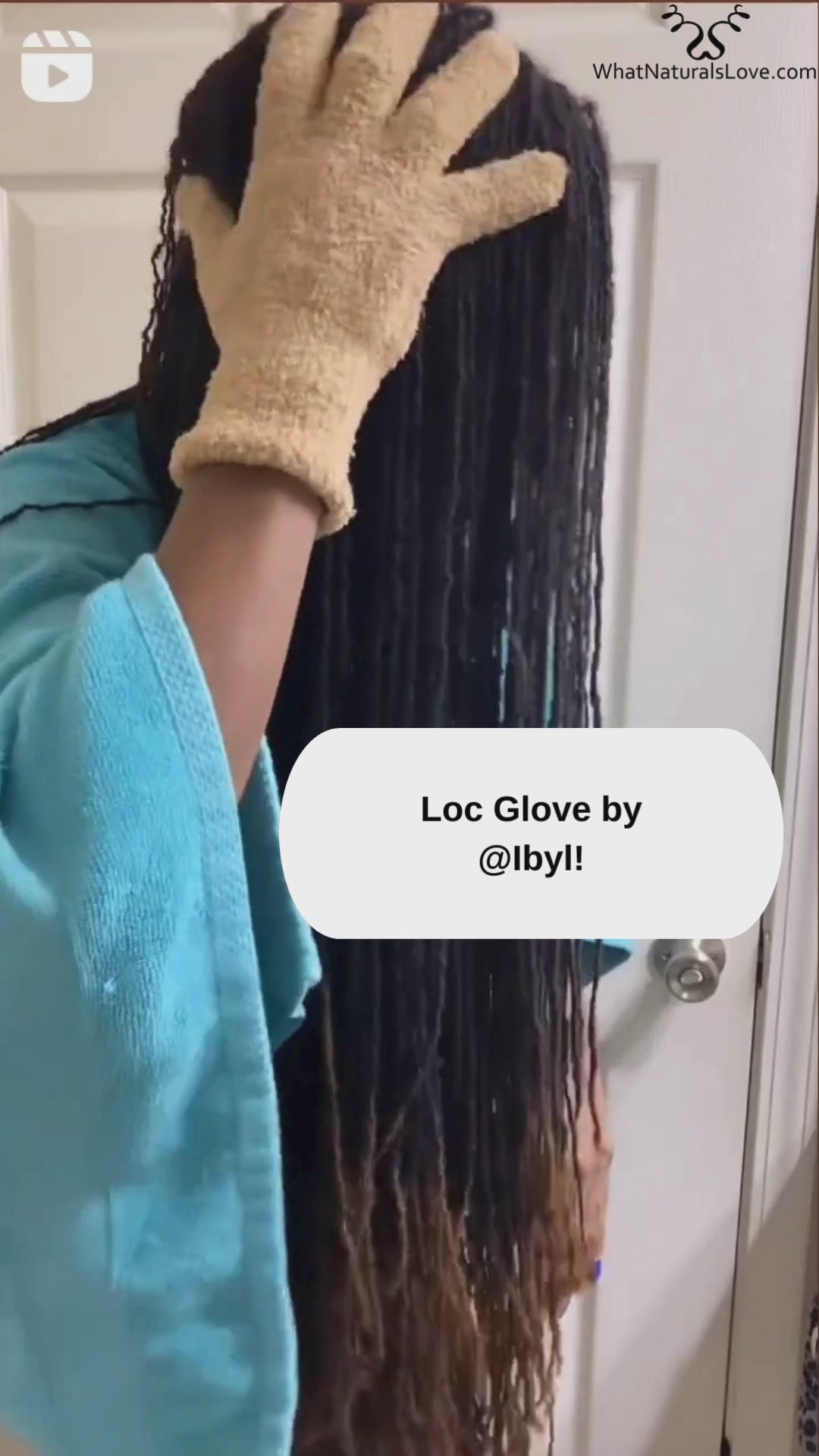 Loc Glove to clean, maintain and dry locs Success