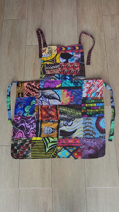 Quilted African Oven Mitts and African Apron Sets