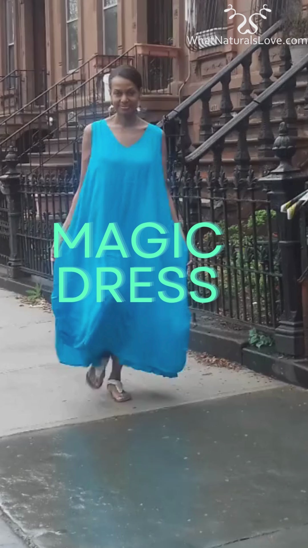 Marokkaanse magische jurk one size fits most - Aqua Blue