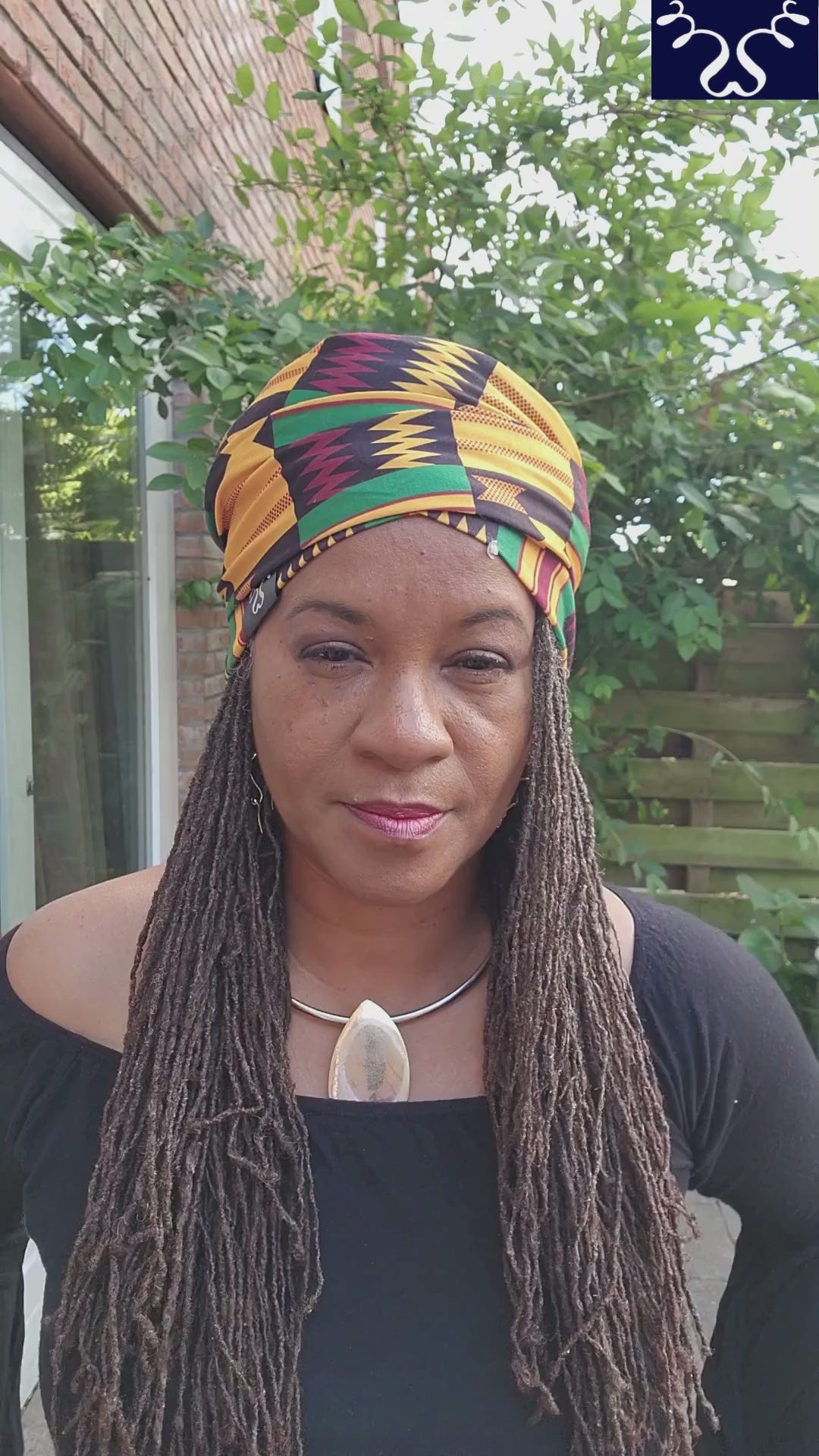 Multi-Wear Magic HeadWrap to style and protect Locs, Sisterlocks and Dreadlocks Rasta Colours