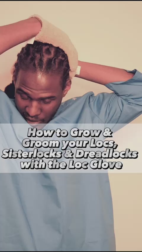 Loc Glove to clean, maintain and dry locs 