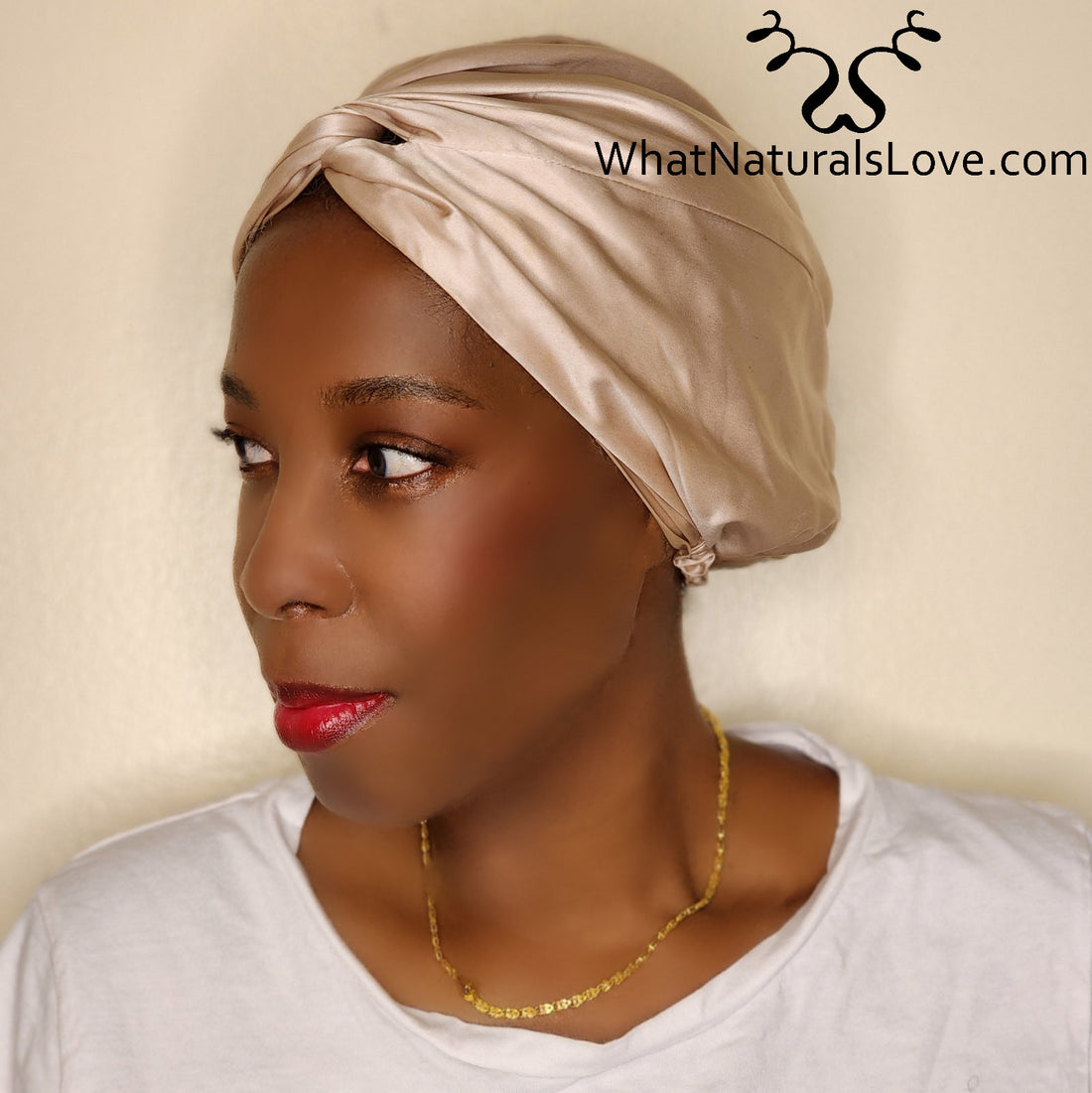 Silk Bonnet Amara De Luxe 100% Mulberry Silk to protect Locs and Natural Hair Perfect for Mother&