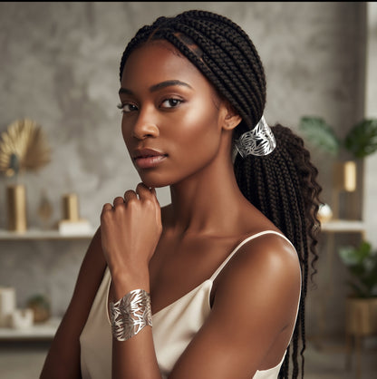 Hugging Leafs Hair Cuff for Locs, Sisterlocks, Dreadlocks