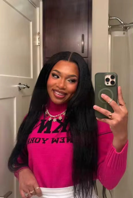 Yaki Straight Human Wig - Glueless, Ready to Wear