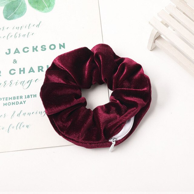 Multi-Functional Zip Scrunchie - Holds Hair &amp; Small Valuables