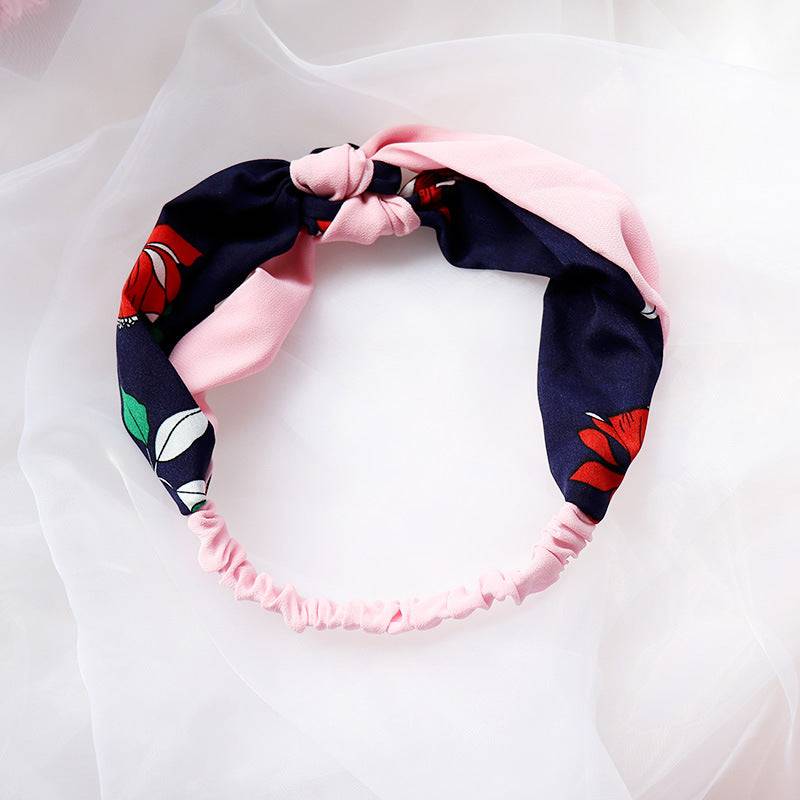 Vintage satin field knot knot elastic headband hair