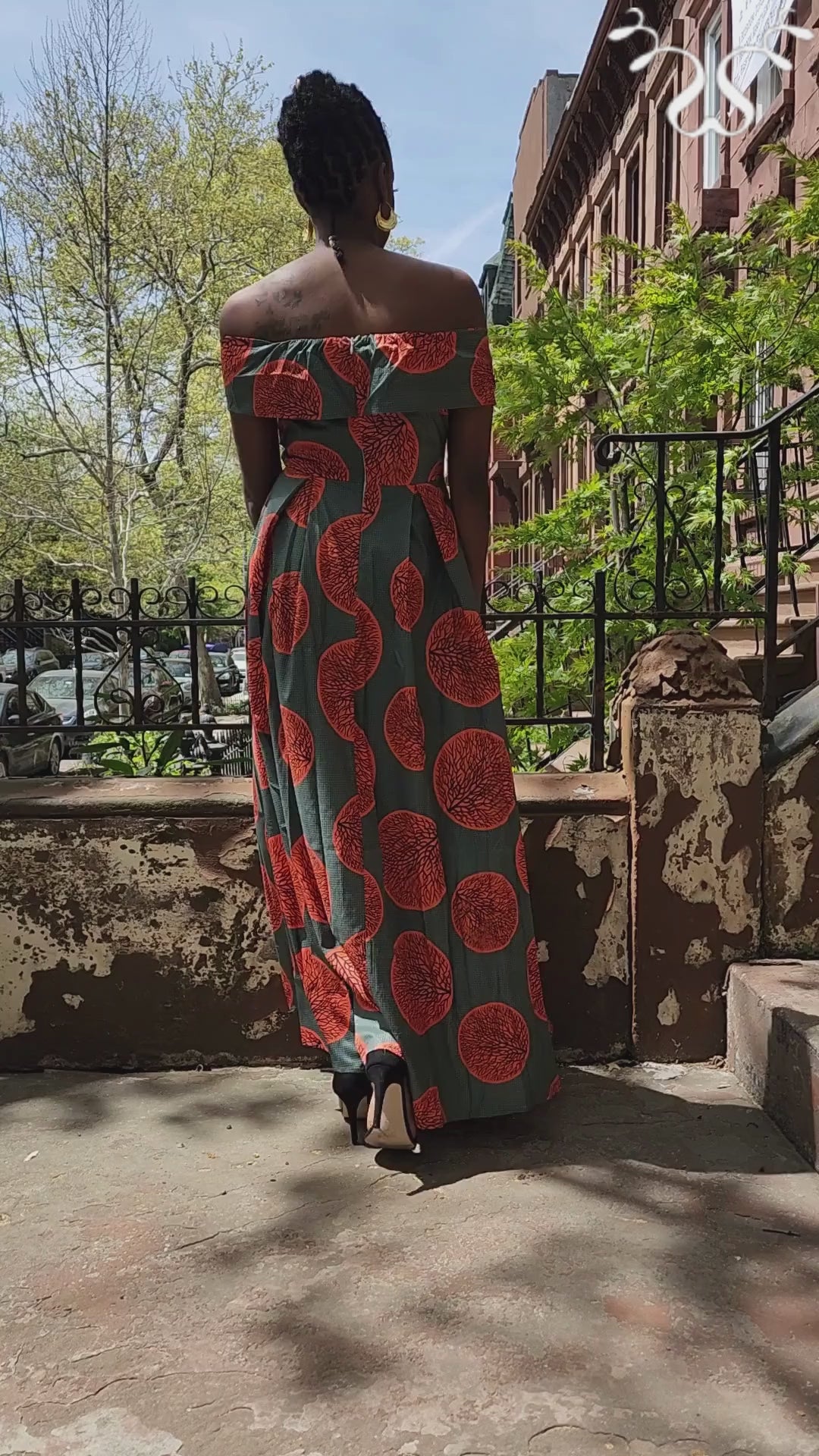 Sexy African Off Shoulder Maxi Dress Video