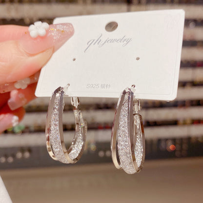 Sparkling Silver Crystal earrings
