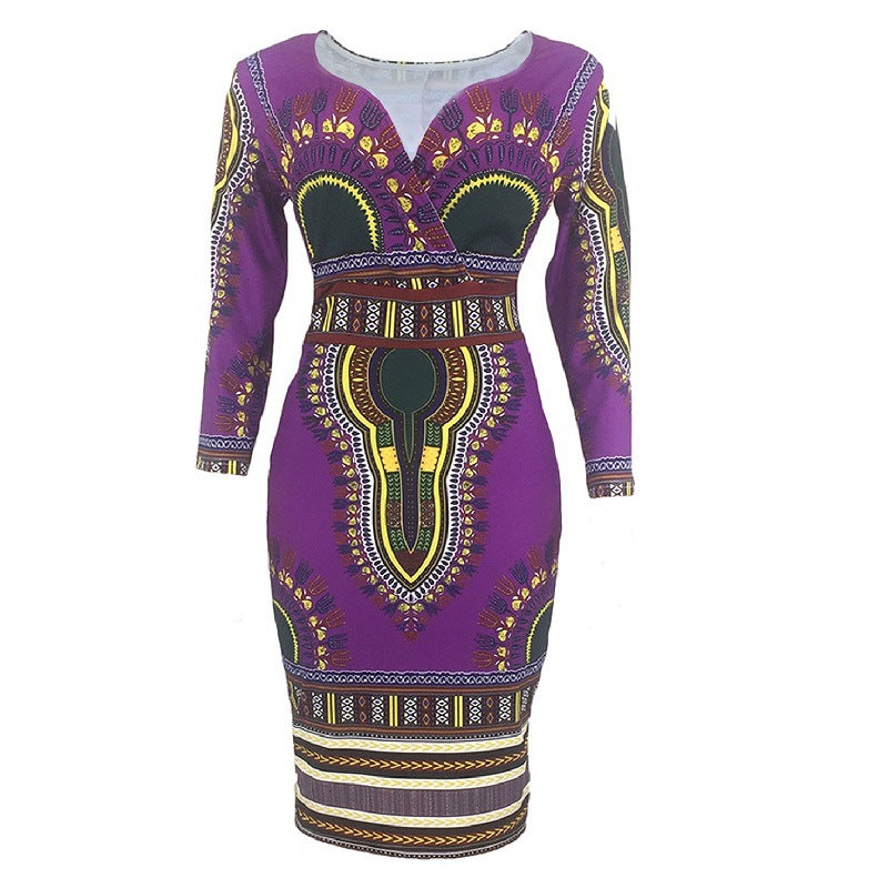 Body élégant avec robe africaine Dashiki