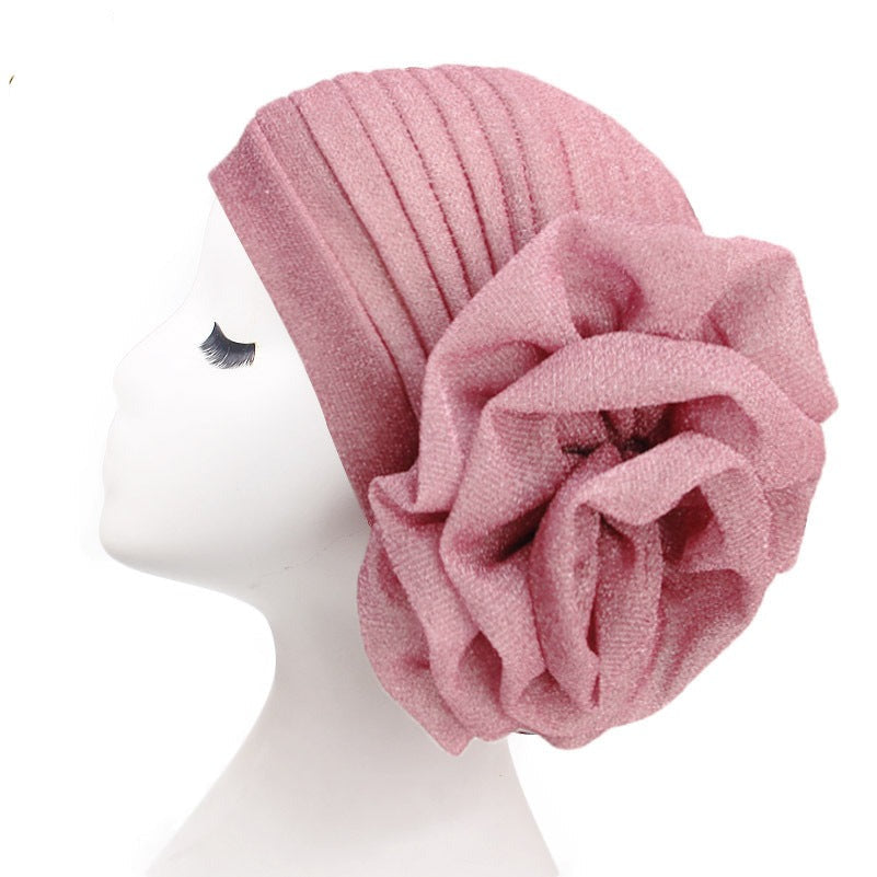 Big flower turban Pre wrapped Perfect for Mother&