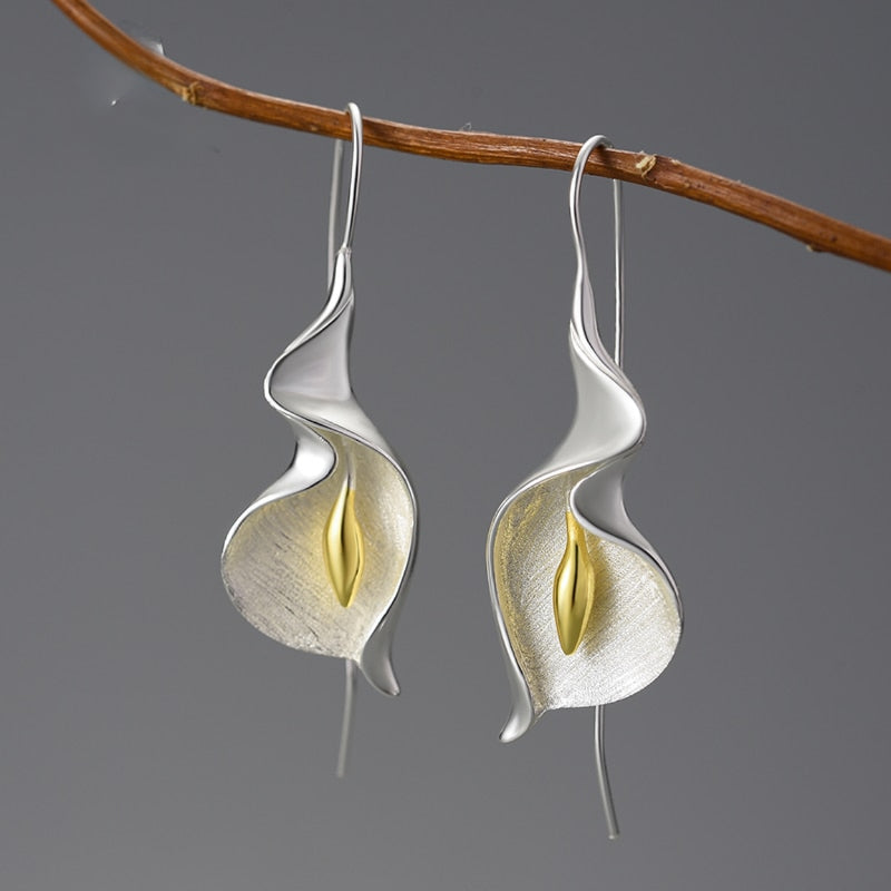 Calla Lily Flower Earrings For Women