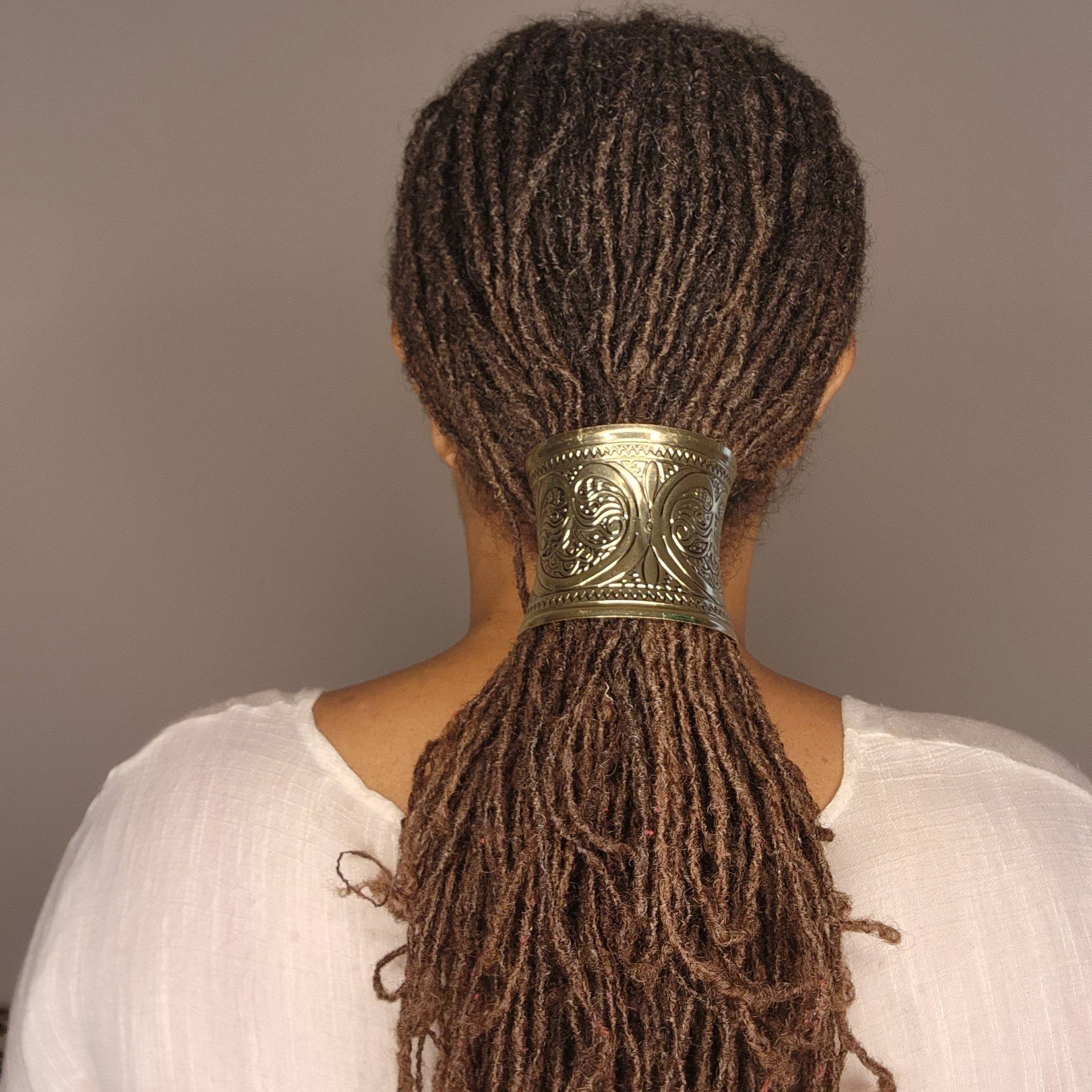 Classic Cuff for Locs and Braids Gold