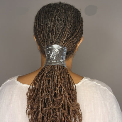Classic Cuff for Locs and Braids SIlver