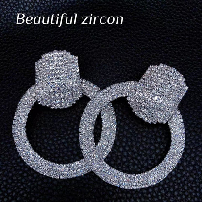 Rhinestone Earrings - Shiny Crystal Earrings for Women&