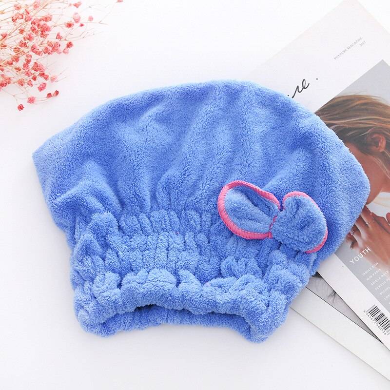 Quick Drying Easy to Wear Microfiber Hair Towel Beanie Hat