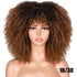 Short Afro Kinky Curly Wigs With Bangs