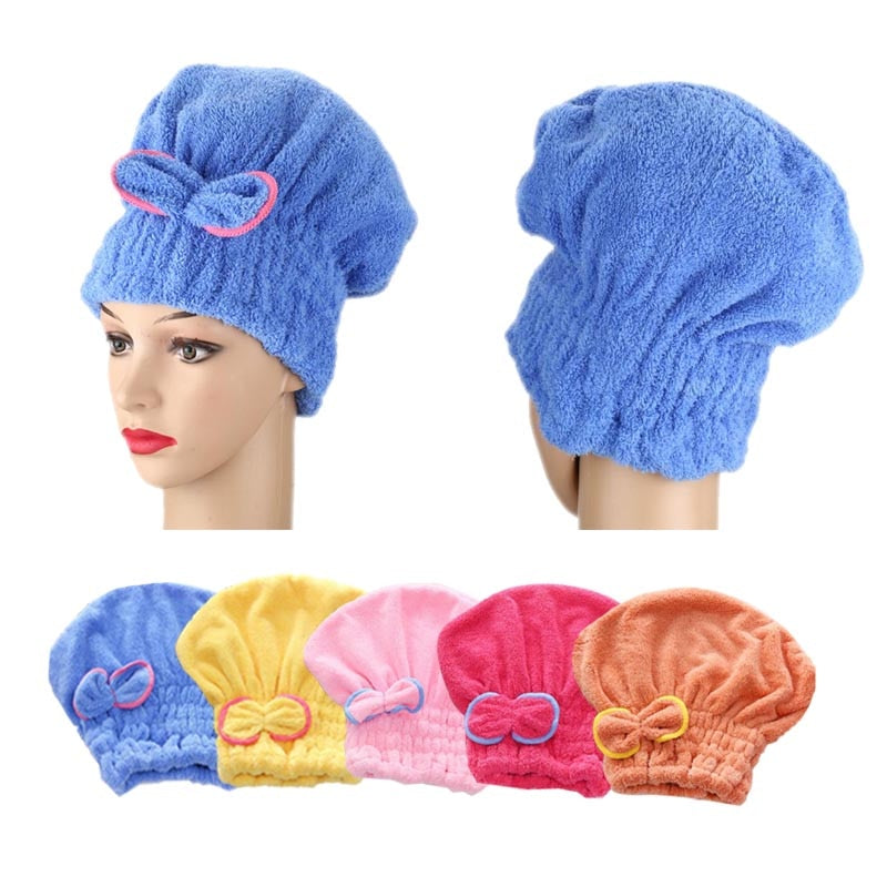 Quick Drying Easy to Wear Microfiber Hair Towel Beanie Hat