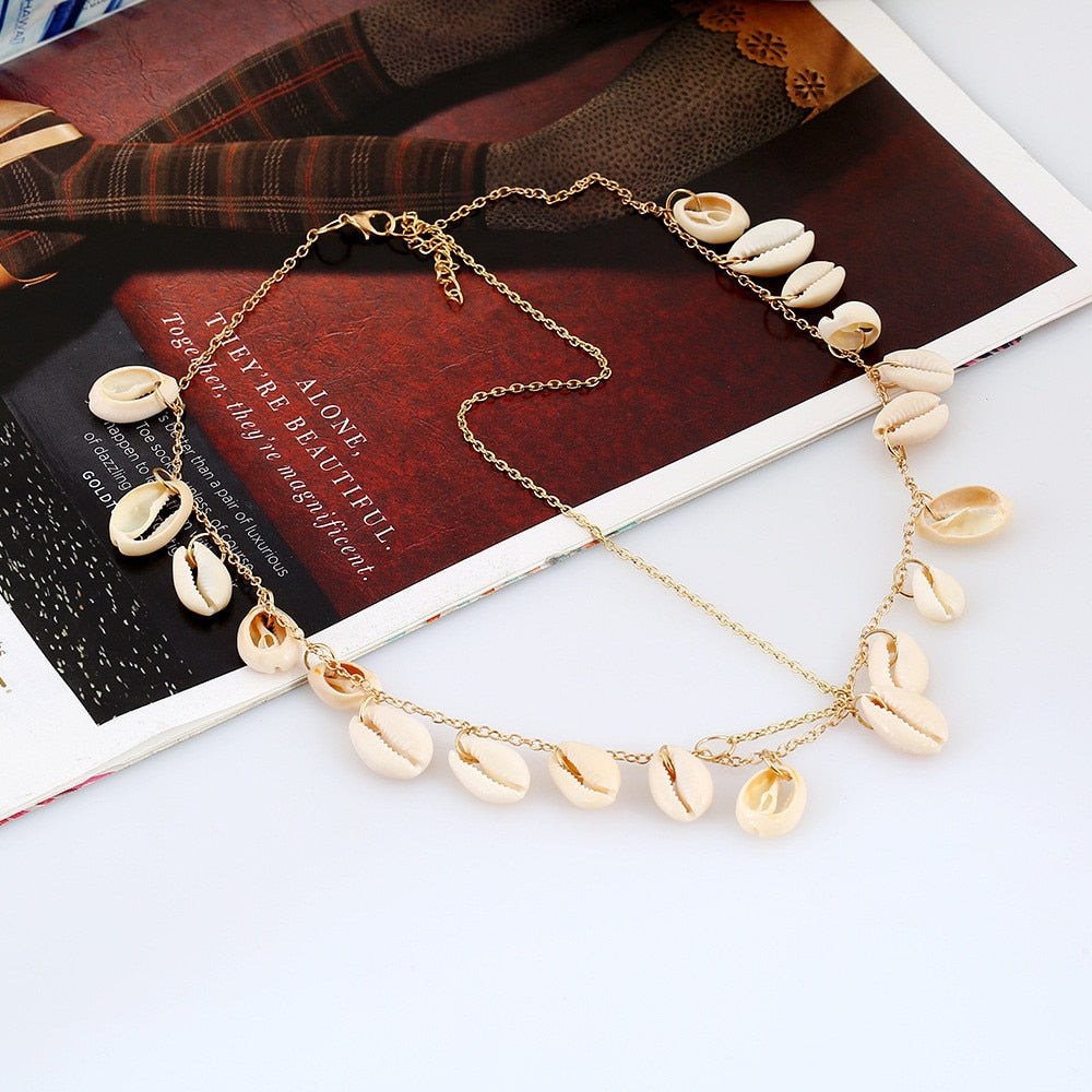 Cowrie Shell hair Jewelry chain