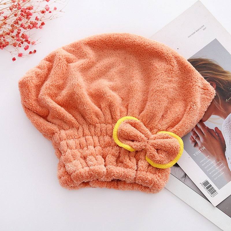 Quick Drying Easy to Wear Microfiber Hair Towel Beanie Hat