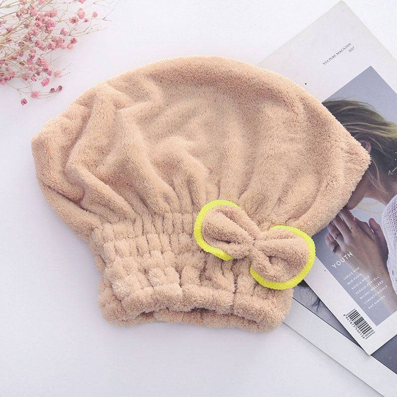 Quick Drying Easy to Wear Microfiber Hair Towel Beanie Hat