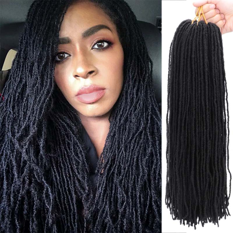 SisterLocks Extensions Crochet Braids 1B