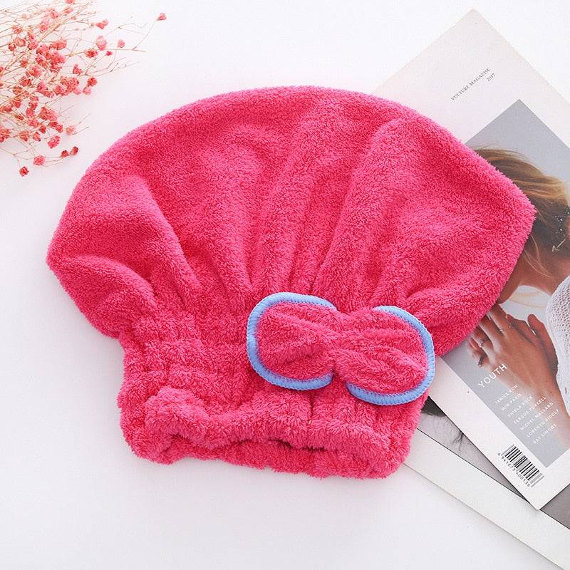 Quick Drying Easy to Wear Microfiber Hair Towel Beanie Hat