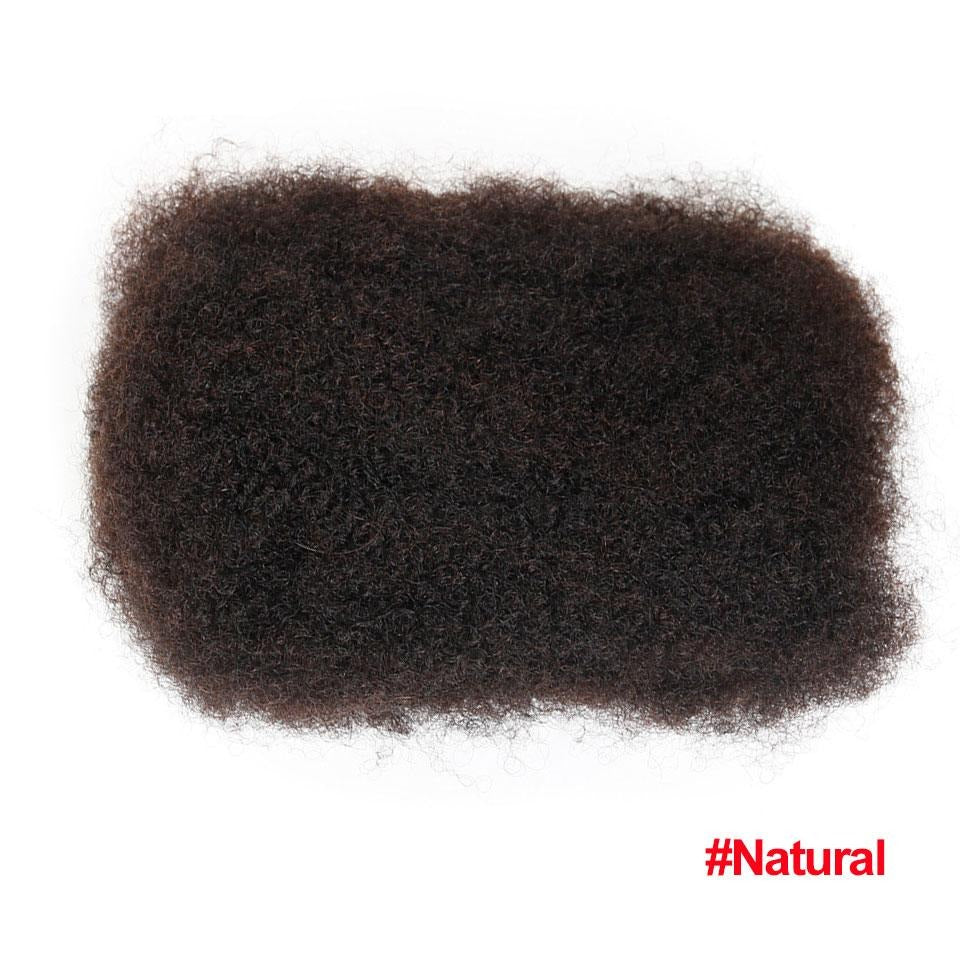 Peruvian Remy Afro Kinky Bulk Human Hair for Locs &amp; Braids -  natural color
