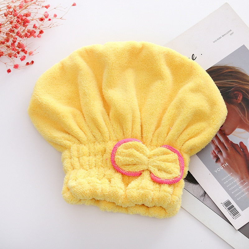 Quick Drying Easy to Wear Microfiber Hair Towel Beanie Hat