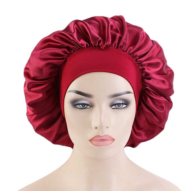 Large Band Satin Bonnet 