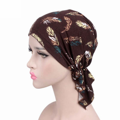 Écharpe pré-attachée Chemo Bonnet Turban Hat Headwear Wrap