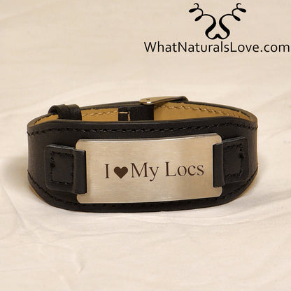 Genuine Leather Hair tie for Locs, Braids and Afro Puffs