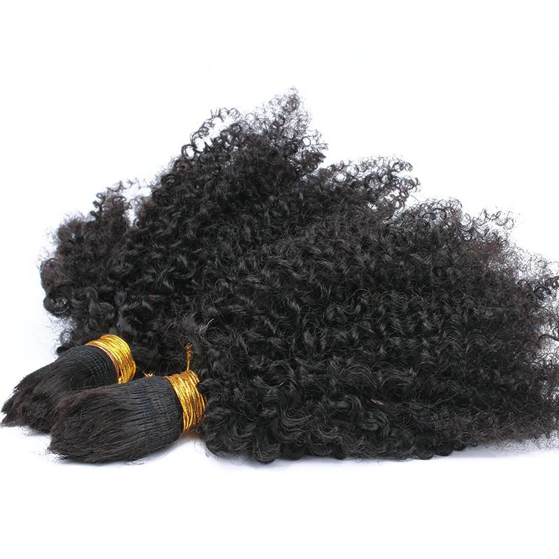 Cheveux mongols afro crépus qui se mélangent avec les cheveux 4C