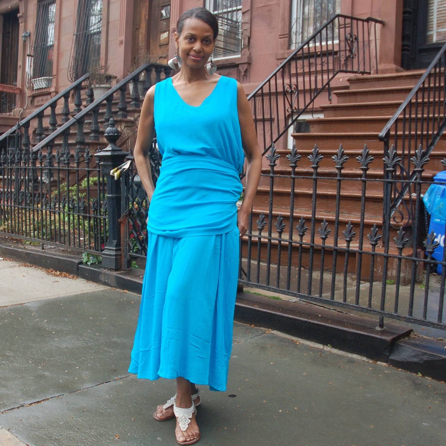Moroccan Magic Dress Aqua Blue - One Size Fits Most WhatNaturalsLove.com Moroccan Magic Dress Aqua Blue - One Size Fits Most WhatNaturalsLove.com