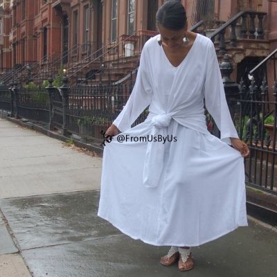 Moroccan Magic Dress White with sleeves Perfect for Memorial Day 2024