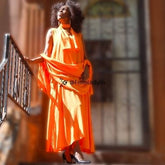 Moroccan Magic Dress Orange Perfect for Memorial Day 2024