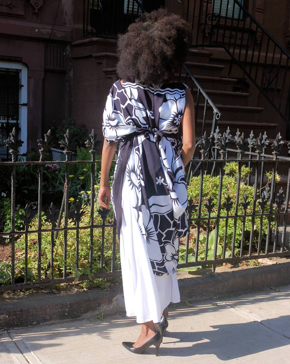 Moroccan Magic Dress in Patched, Denim and Flower Patterns