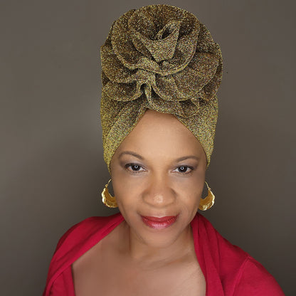Prewrapped flower turban Perfect for Memorial Day 2024