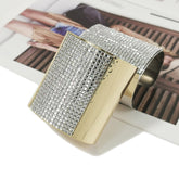 Sparkling Charm Rhinestones Alloy Cuff Bracelets for Women