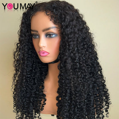 Brazilian Remy Natural Curly Lace Wig With Curly Baby Hair Hair Line