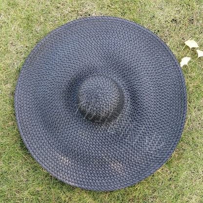 Chapeau de soleil surdimensionné à large bord de 27 pouces