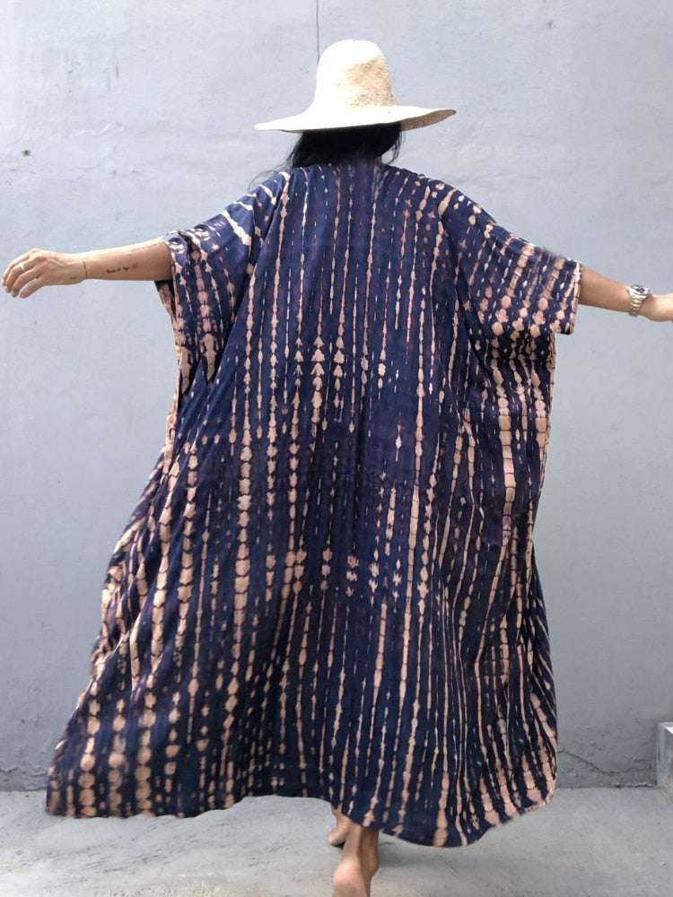 Robe de plage kimono tie-dye pour femme - tenues de plage d&