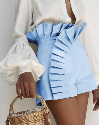 High Waist Ruffle Shorts | Comfortable Polyester Fit – WhatNaturalsLove.com