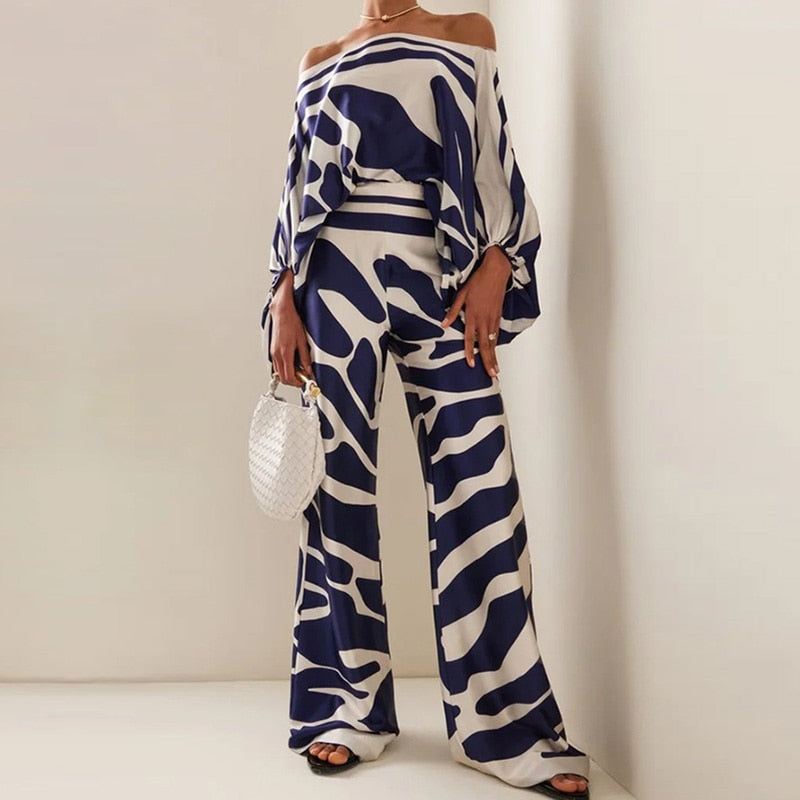 Hot Off-Shoulder Top Pants set ...