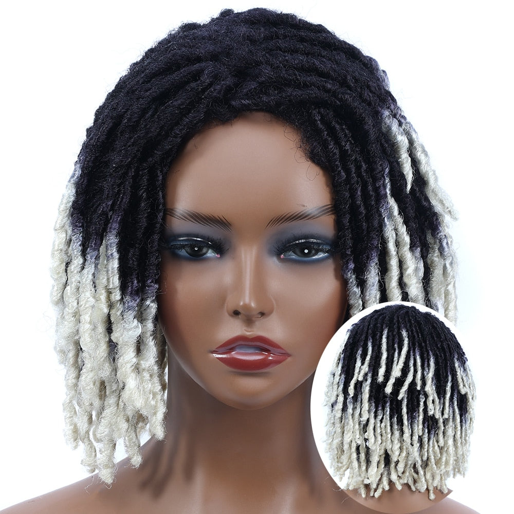 E455 TWHITE Starter Locs Wigs for Black Women on a Loc Journey