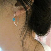 Boho Hand Beaded turquoise earrings